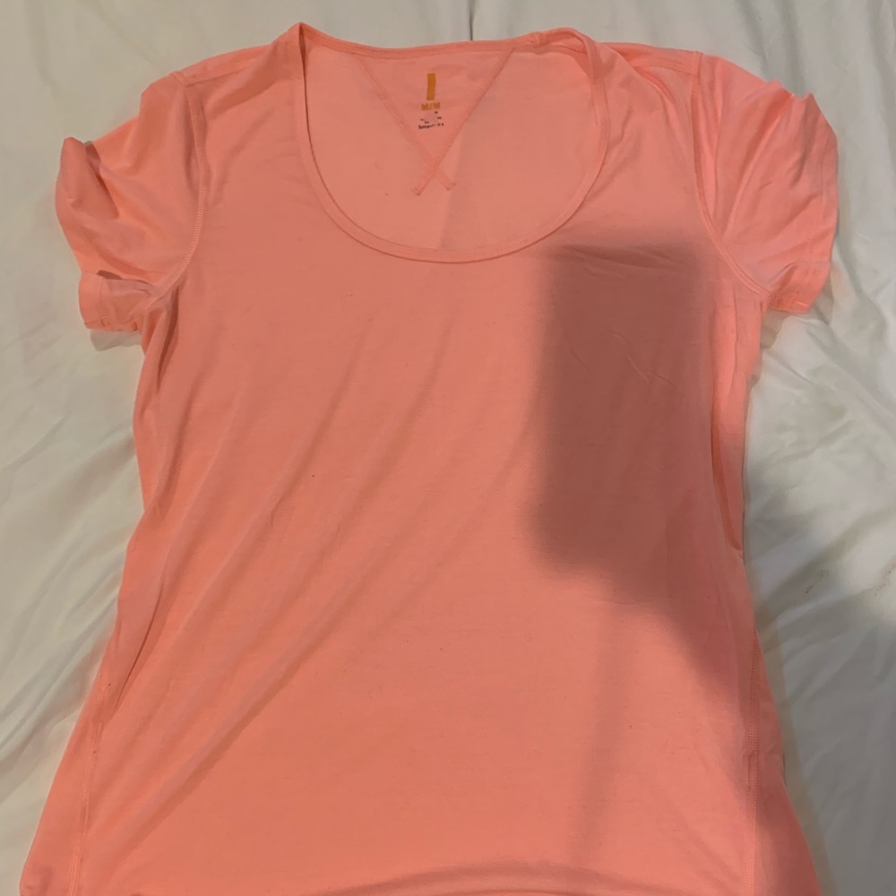 Lucy Coral Short Sleeve Workout Top